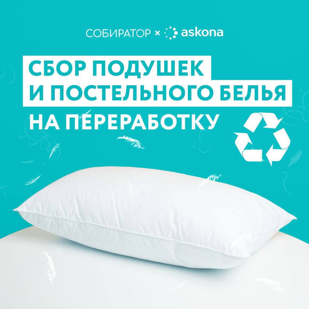 Askona и Собиратор открыли новые точки приема подушек и постельного белья ♻️