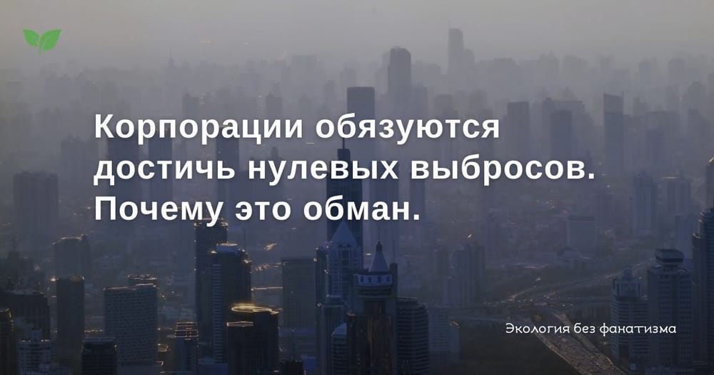 После «десятилетий бездействия» крупнейшие корпорации массово стали заявлять цели&nbsp;— достичь «нулевых чистых» выбросов.