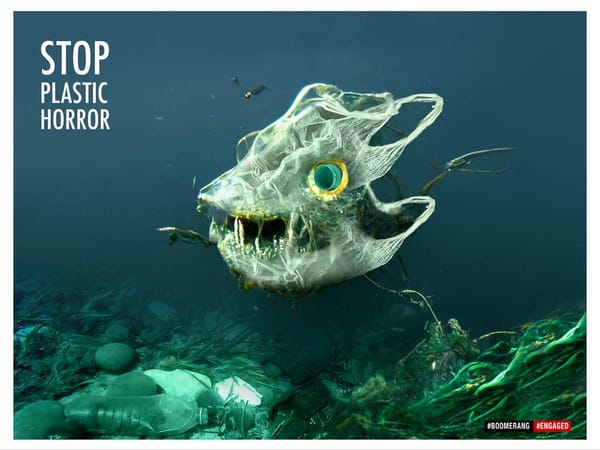 💀 Жуткие рекламные плакаты "Stop plastic horror"