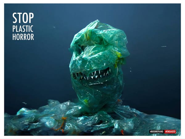 💀 Жуткие рекламные плакаты "Stop plastic horror"