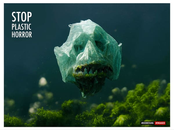 💀 Жуткие рекламные плакаты "Stop plastic horror"