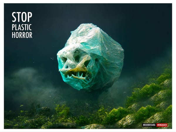 💀 Жуткие рекламные плакаты "Stop plastic horror"