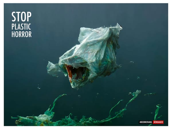 💀 Жуткие рекламные плакаты "Stop plastic horror"