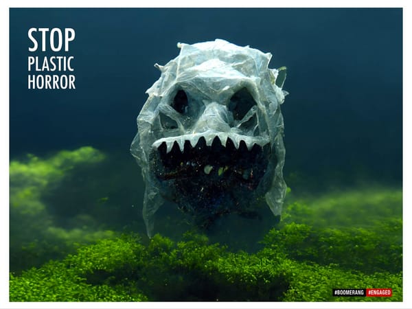 💀 Жуткие рекламные плакаты "Stop plastic horror"