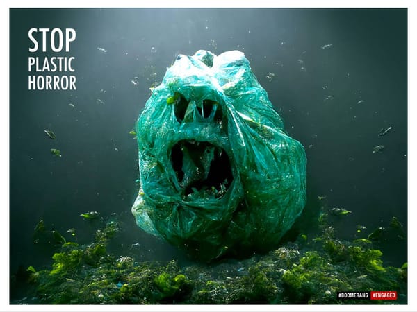 💀 Жуткие рекламные плакаты "Stop plastic horror"