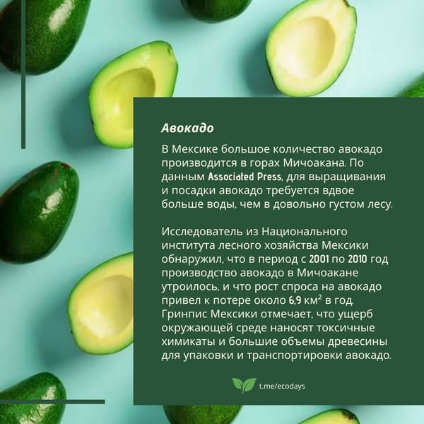 Восемь самых неэкологичных продуктов