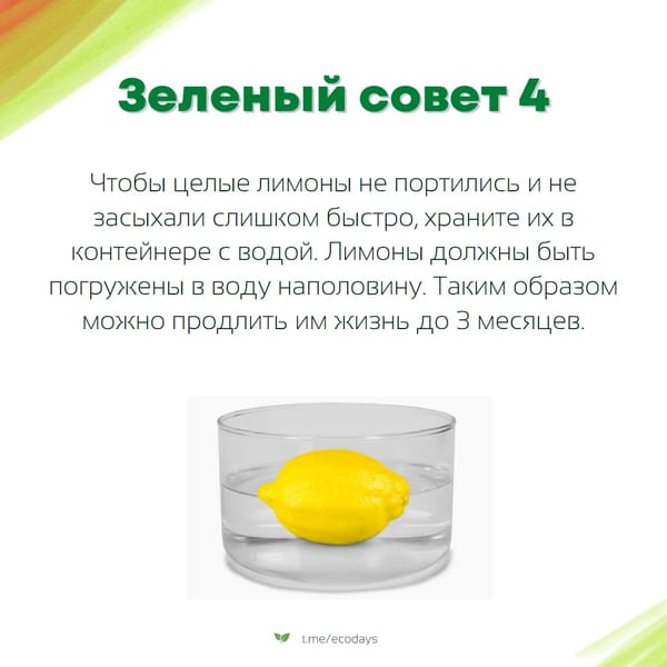 Простые и практичные лайфхаки для экологичного образа жизни в карточках от @ecodays 🔥